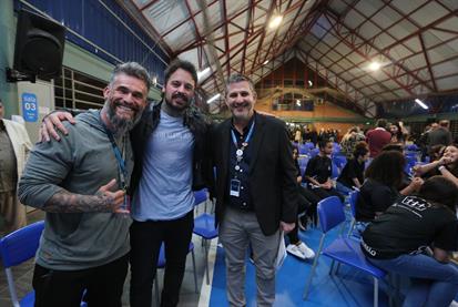 Luciano Freitas, Kim Lírio e o vice-diretor do Cesmar Leomar Silvestro